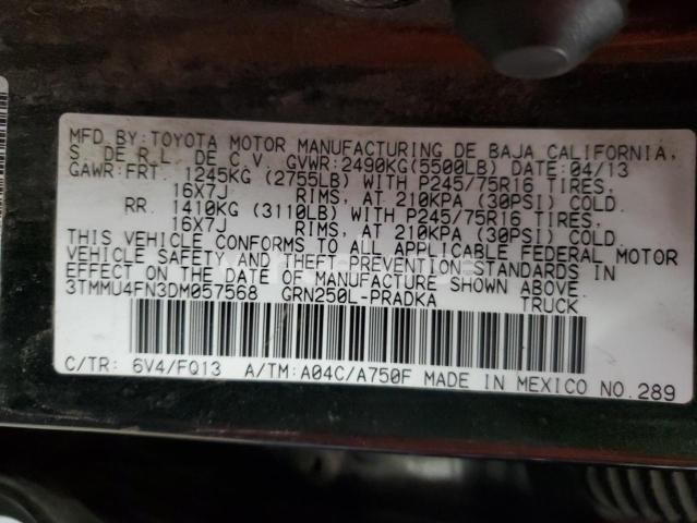 Photo 5 of 2013 TOYOTA TACOMA DOUBLE CAB LONG BED (VIN 3TMMU4FN3DM057568)