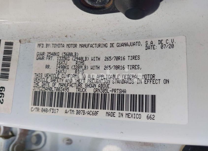 Photo 9 of 2020 Toyota Tacoma TRD OFF-ROAD (VIN 3TYCZ5AN0LT003495)