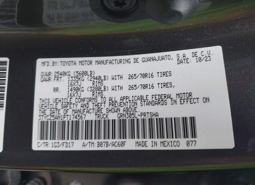 Photo 9 of 2023 Toyota Tacoma TRD OFF ROAD (VIN 3TYCZ5AN1PT174567)