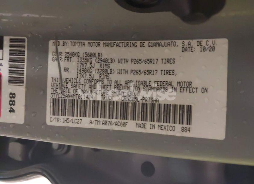 Photo 9 of 2021 Toyota Tacoma TRD SPORT (VIN 3TYCZ5AN4MT011424)