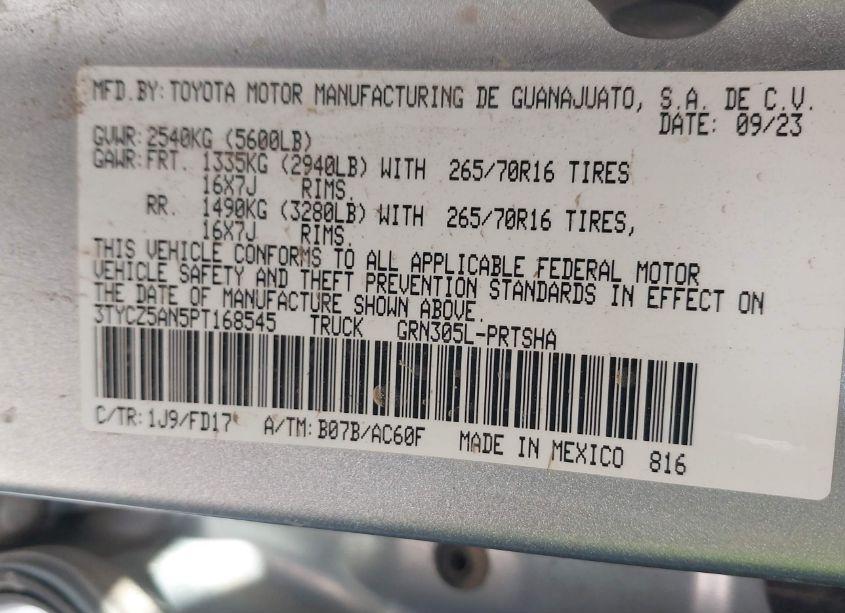 Photo 9 of 2023 Toyota Tacoma TRD OFF ROAD (VIN 3TYCZ5AN5PT168545)