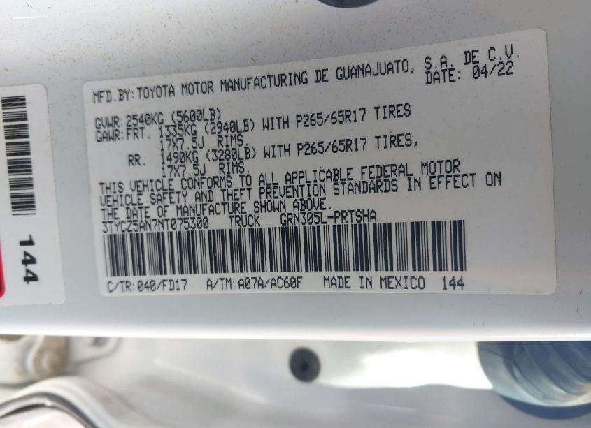Photo 9 of 2022 Toyota Tacoma TRD SPORT (VIN 3TYCZ5AN7NT075300)