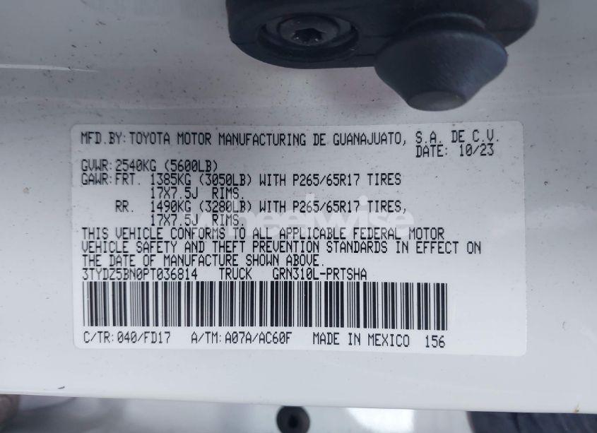 Photo 9 of 2023 Toyota Tacoma TRD SPORT (VIN 3TYDZ5BN0PT036814)