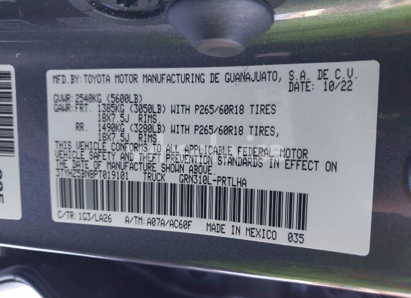 Photo 9 of 2023 Toyota Tacoma LIMITED (VIN 3TYHZ5BN8PT019101)