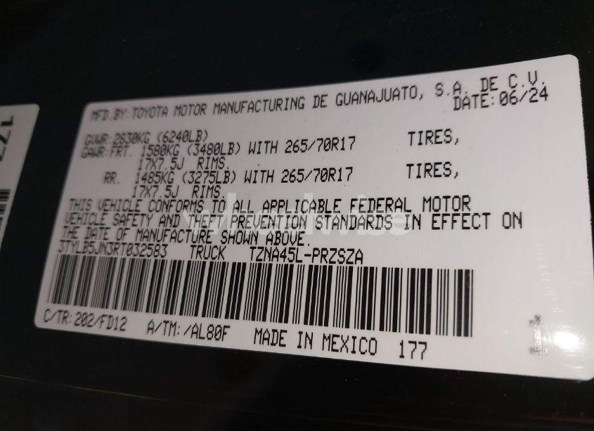 Photo 9 of 2024 Toyota Tacoma TRD OFF ROAD (VIN 3TYLB5JN3RT032583)