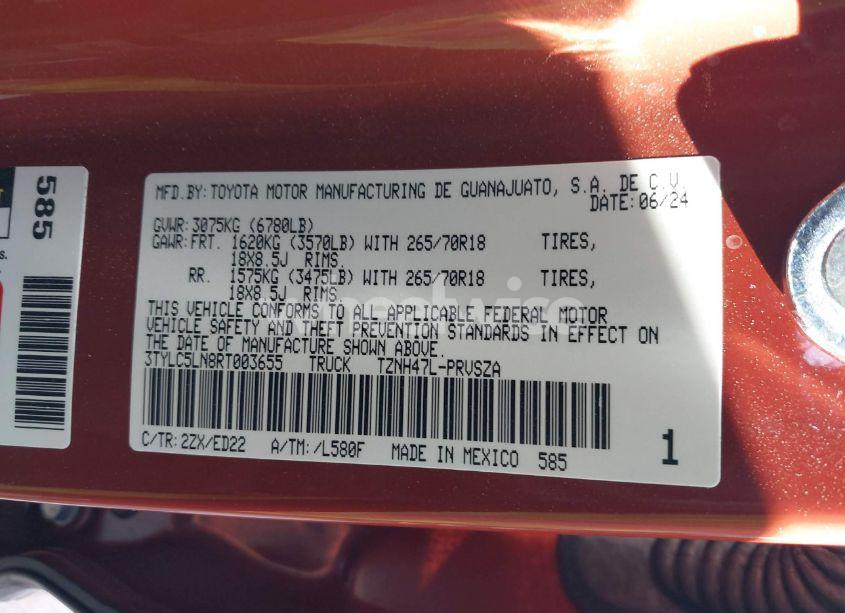 Photo 9 of 2024 Toyota Tacoma HYBRID TRD PRO (VIN 3TYLC5LN8RT003655)