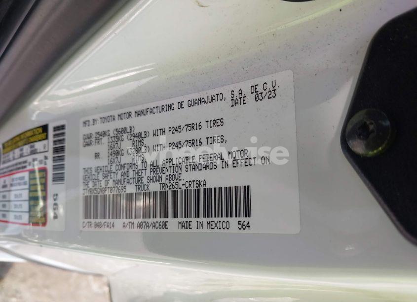 Photo 9 of 2023 Toyota Tacoma SR (VIN 3TYRX5GN8PT077695)