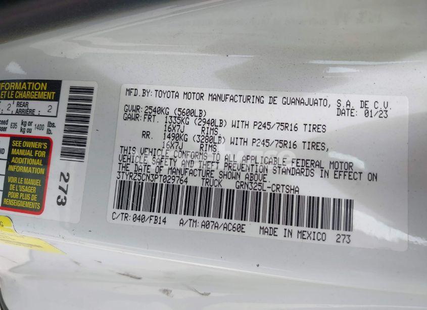 Photo 9 of 2023 Toyota Tacoma SR V6/SR5 V6/TRD SPORT (VIN 3TYRZ5CN3PT029764)