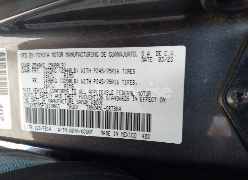 Photo 9 of 2023 Toyota Tacoma SR5 (VIN 3TYSX5EN5PT019063)