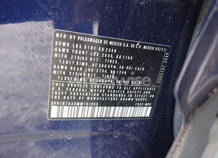 Photo 9 of 2021 Volkswagen Tiguan 2.0T S (VIN 3VV1B7AX0MM151055)