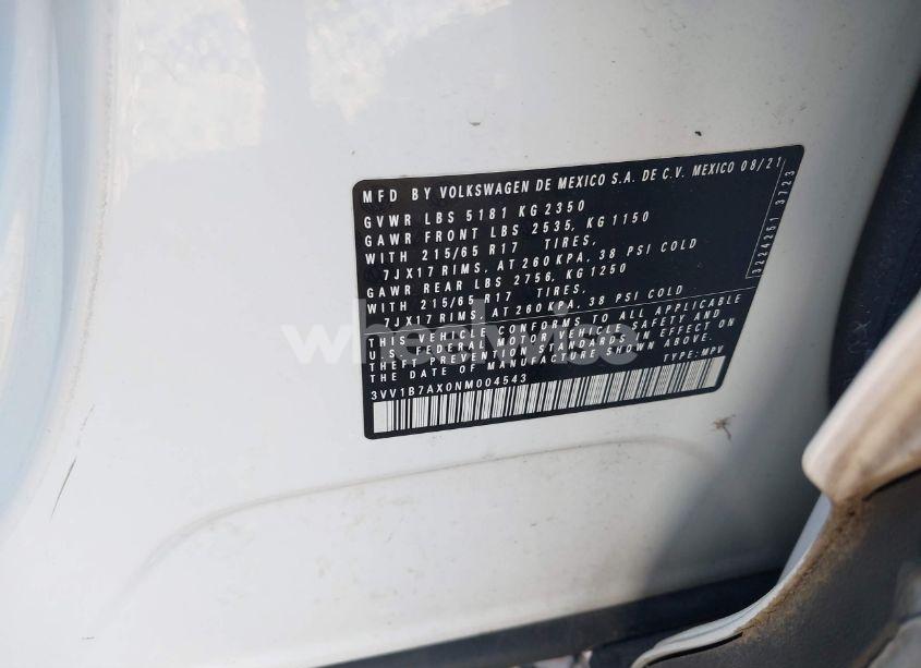 Photo 9 of 2022 Volkswagen Tiguan 2.0T S (VIN 3VV1B7AX0NM004543)