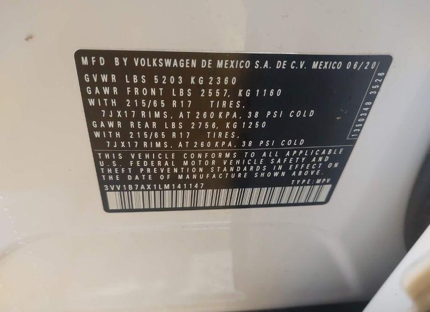 Photo 9 of 2020 Volkswagen Tiguan 2.0T S (VIN 3VV1B7AX1LM141147)