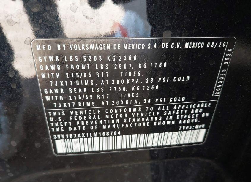 Photo 9 of 2020 Volkswagen Tiguan 2.0T S (VIN 3VV1B7AX1LM168784)