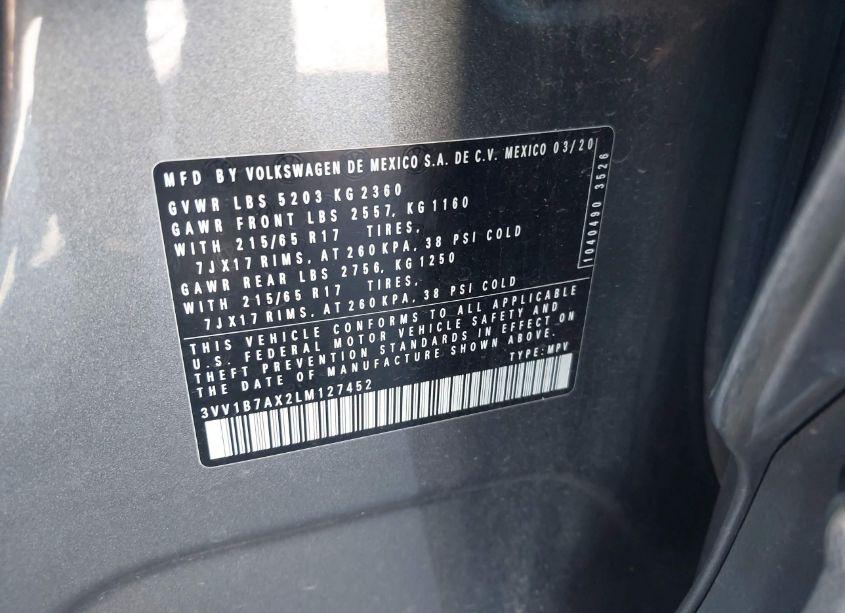 Photo 9 of 2020 Volkswagen Tiguan 2.0T S (VIN 3VV1B7AX2LM127452)