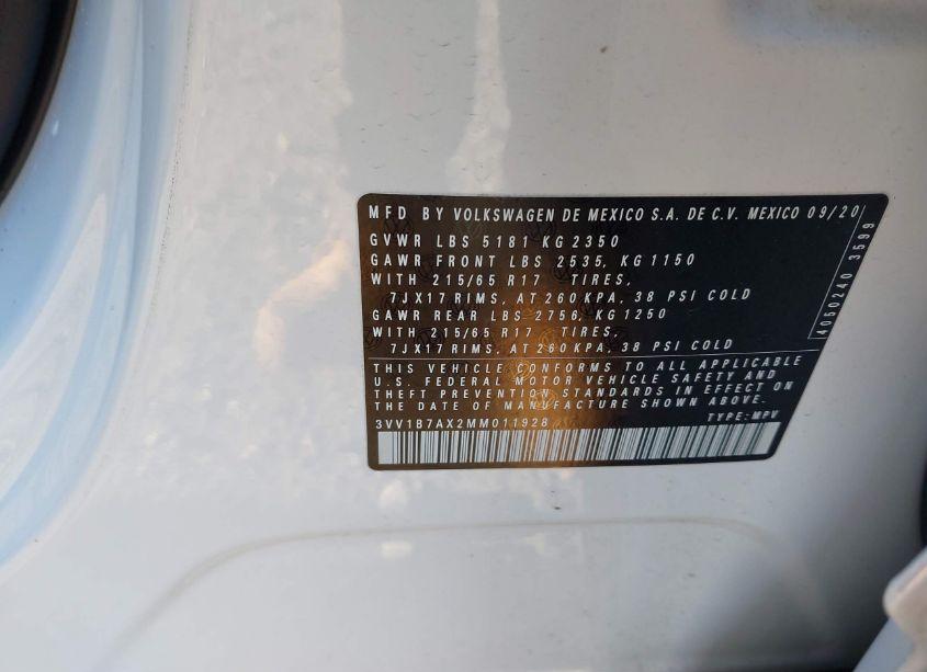 Photo 9 of 2021 Volkswagen Tiguan 2.0T S (VIN 3VV1B7AX2MM011928)