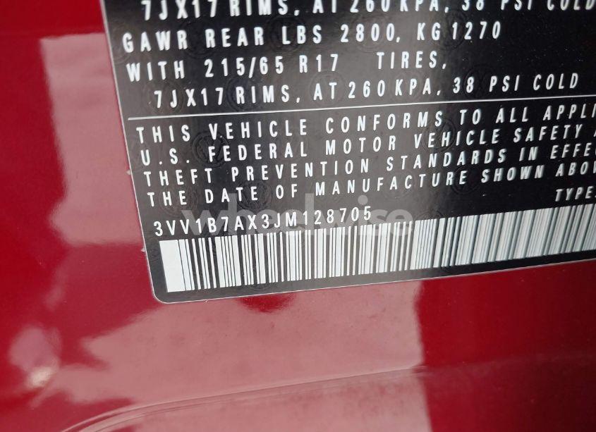 Photo 9 of 2018 Volkswagen Tiguan 2.0T S (VIN 3VV1B7AX3JM128705)