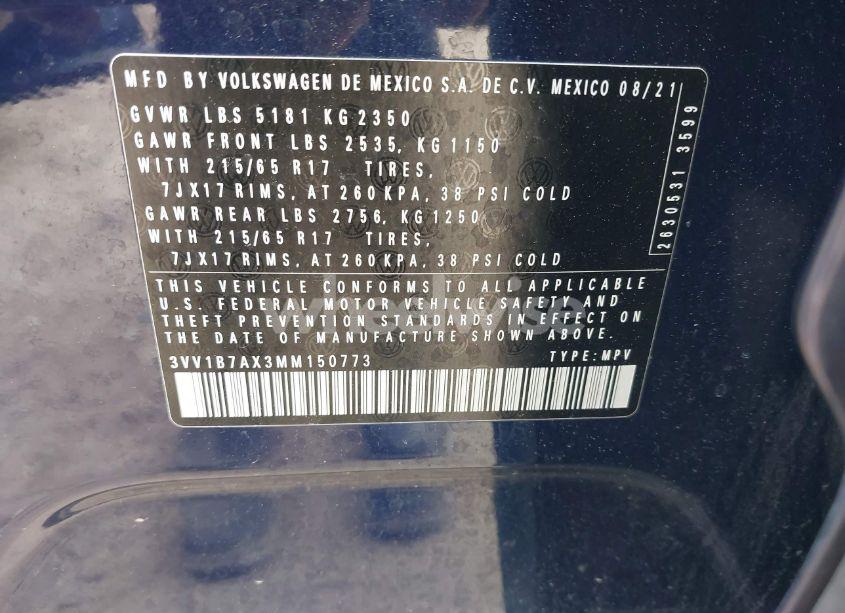 Photo 9 of 2021 Volkswagen Tiguan 2.0T S (VIN 3VV1B7AX3MM150773)