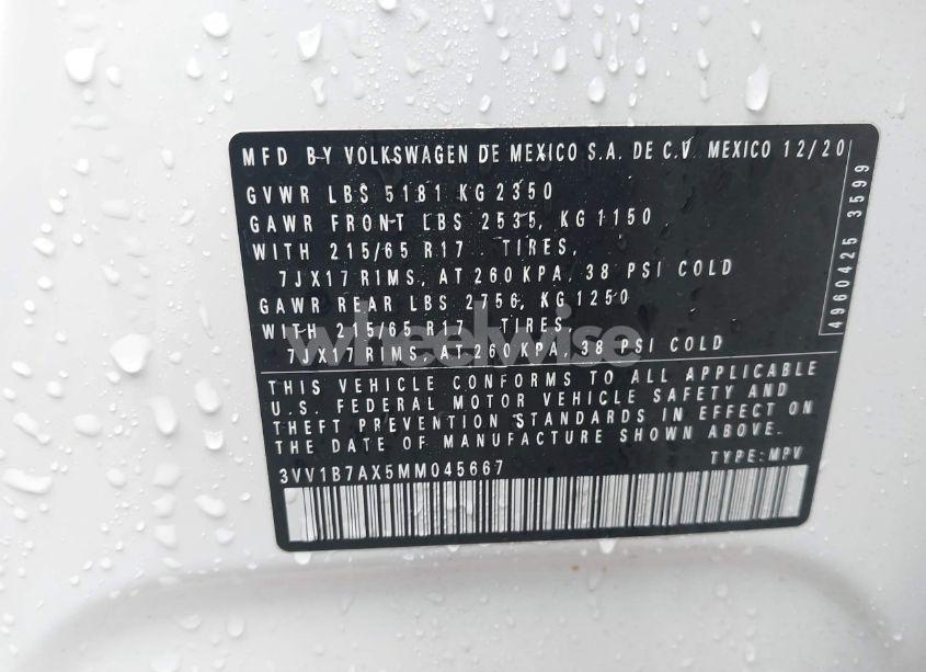 Photo 9 of 2021 Volkswagen Tiguan 2.0T S (VIN 3VV1B7AX5MM045667)