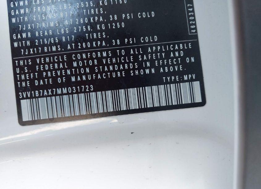 Photo 9 of 2021 Volkswagen Tiguan 2.0T S (VIN 3VV1B7AX7MM031723)