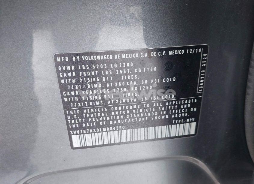 Photo 9 of 2020 Volkswagen Tiguan 2.0T S (VIN 3VV1B7AX9LM084390)