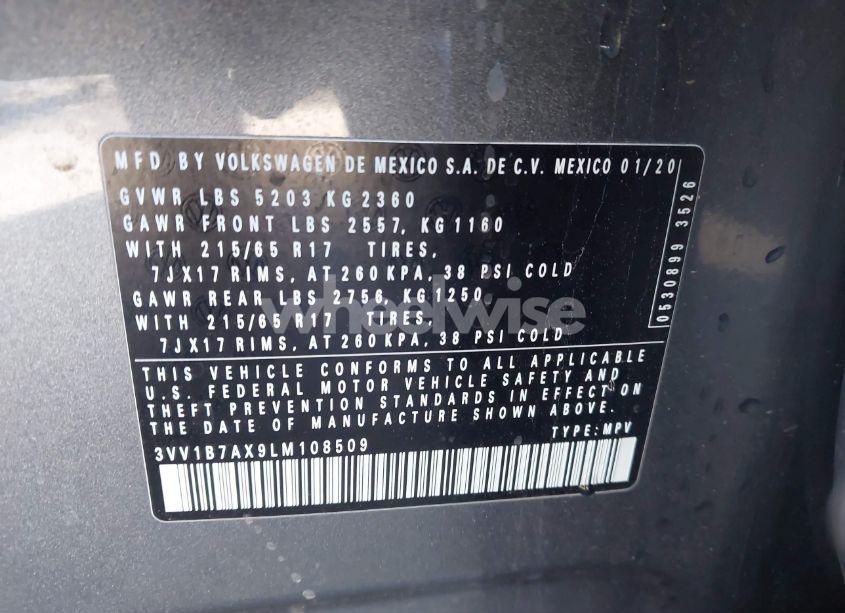 Photo 9 of 2020 Volkswagen Tiguan 2.0T S (VIN 3VV1B7AX9LM108509)