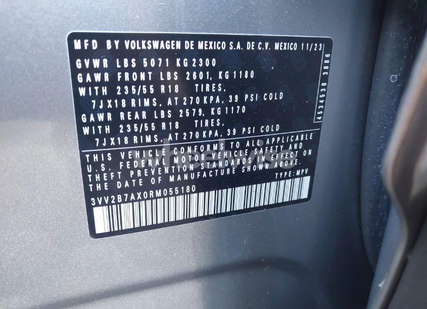 Photo 9 of 2024 Volkswagen Tiguan 2.0T SE/WOLFSBURG EDITION (VIN 3VV2B7AX0RM055180)