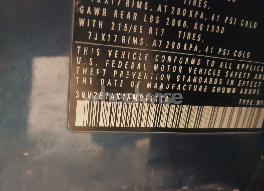 Photo 9 of 2019 Volkswagen Tiguan 2.0T SE/2.0T SEL/2.0T SEL R-LINE/2.0T SEL R-LINE BLACK (VIN 3VV2B7AX1KM011114)