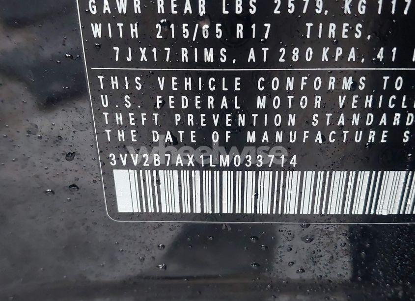 Photo 9 of 2020 Volkswagen Tiguan 2.0T SE/2.0T SE R-LINE BLACK/2.0T SEL (VIN 3VV2B7AX1LM033714)