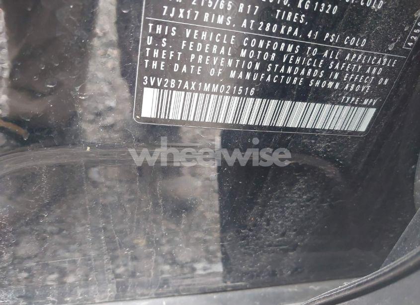 Photo 9 of 2021 Volkswagen Tiguan 2.0T SE/2.0T SE R-LINE BLACK/2.0T SEL (VIN 3VV2B7AX1MM021516)