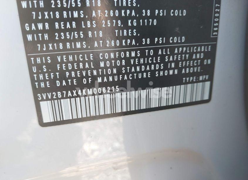 Photo 9 of 2019 Volkswagen Tiguan 2.0T SE/2.0T SEL/2.0T SEL R-LINE/2.0T SEL R-LINE BLACK (VIN 3VV2B7AX4KM006215)