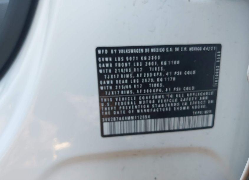 Photo 9 of 2021 Volkswagen Tiguan 2.0T SE/2.0T SE R-LINE BLACK/2.0T SEL (VIN 3VV2B7AX4MM112554)