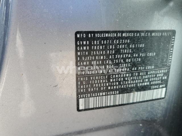 Photo 10 of 2021 VOLKSWAGEN TIGUAN SE (VIN 3VV2B7AX4MM149636)