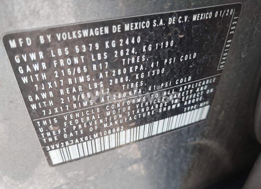 Photo 9 of 2020 Volkswagen Tiguan 2.0T SE/2.0T SE R-LINE BLACK/2.0T SEL (VIN 3VV2B7AX6LM108682)