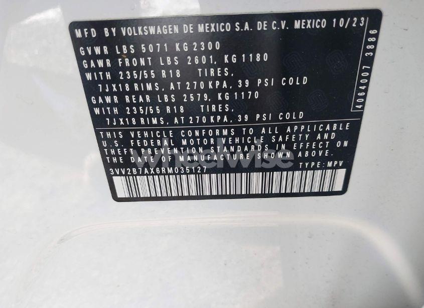 Photo 9 of 2024 Volkswagen Tiguan 2.0T SE/WOLFSBURG EDITION (VIN 3VV2B7AX6RM035127)