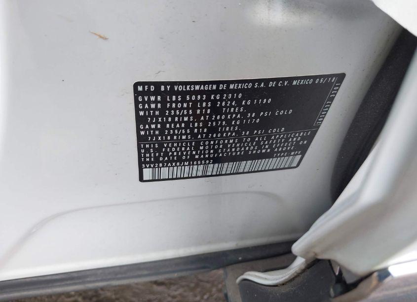 Photo 9 of 2018 Volkswagen Tiguan 2.0T SE/2.0T SEL (VIN 3VV2B7AX8JM165592)