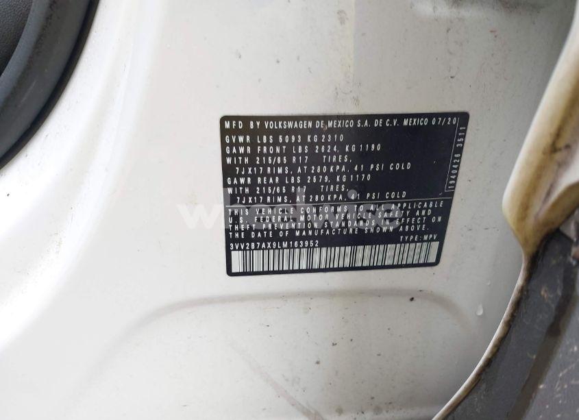 Photo 9 of 2020 Volkswagen Tiguan (VIN 3VV2B7AX9LM163952)