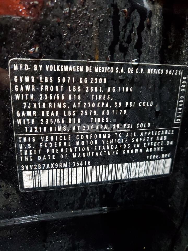 Photo 14 of 2024 VOLKSWAGEN TIGUAN SE (VIN 3VV2B7AX9RM135416)