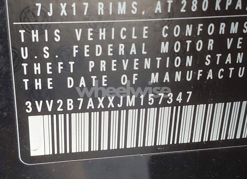 Photo 9 of 2018 Volkswagen Tiguan 2.0T SE/SEL (VIN 3VV2B7AXXJM157347)