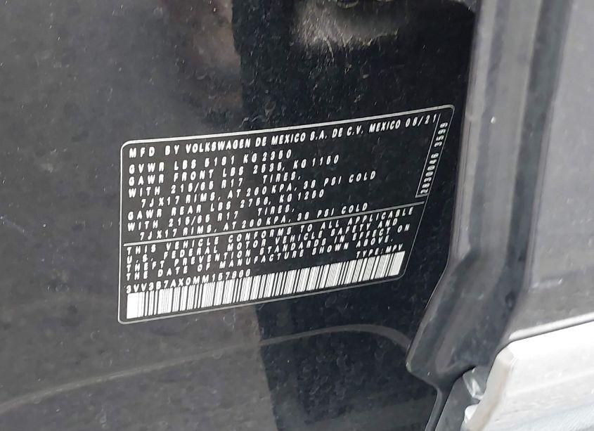 Photo 9 of 2021 Volkswagen Tiguan 2.0T SE/2.0T SE R-LINE BLACK/2.0T SEL (VIN 3VV3B7AX0MM157866)