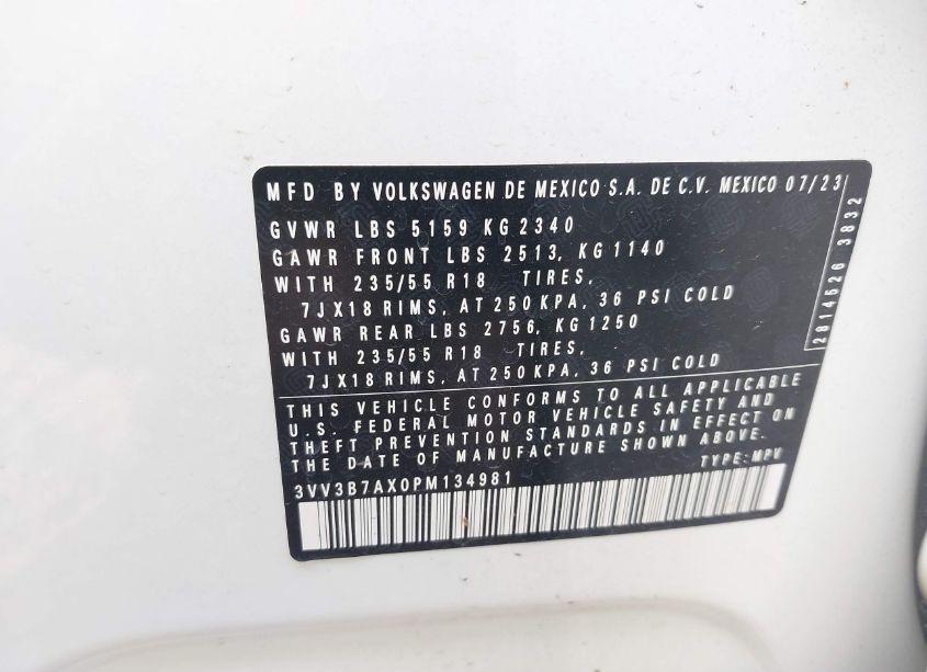Photo 9 of 2023 Volkswagen Tiguan 2.0T SE (VIN 3VV3B7AX0PM134981)