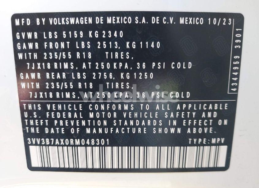 Photo 9 of 2024 Volkswagen Tiguan 2.0T SE (VIN 3VV3B7AX0RM048301)