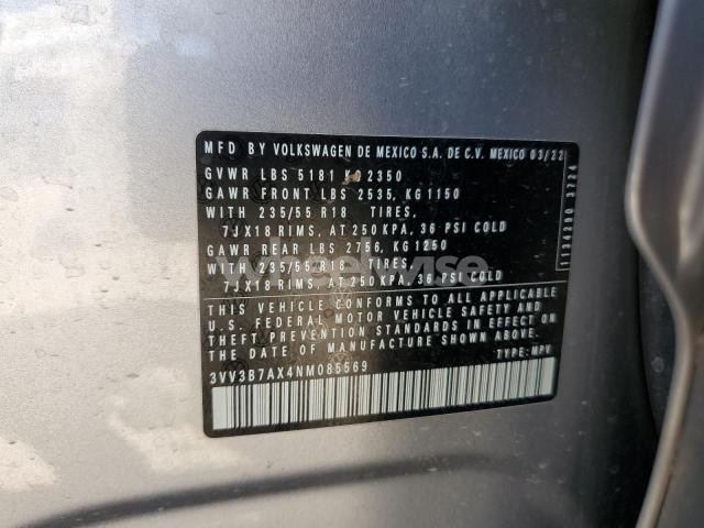 Photo 7 of 2022 VOLKSWAGEN TIGUAN SE (VIN 3VV3B7AX4NM085569)