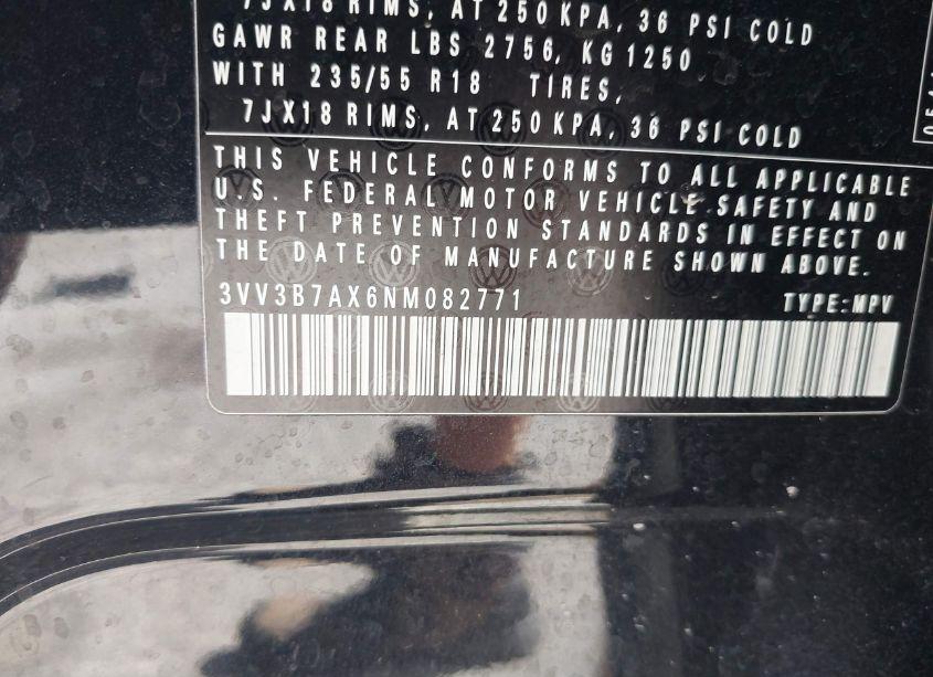 Photo 9 of 2022 Volkswagen Tiguan 2.0T SE (VIN 3VV3B7AX6NM082771)