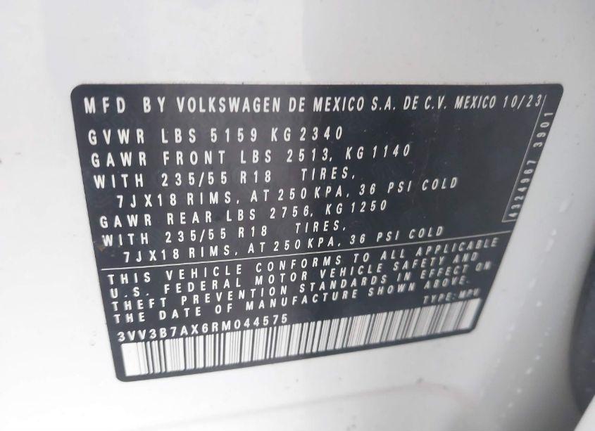 Photo 9 of 2024 Volkswagen Tiguan 2.0T SE/WOLFSBURG EDITION (VIN 3VV3B7AX6RM045575)