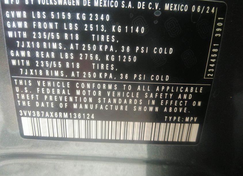 Photo 9 of 2024 Volkswagen Tiguan 2.0T SE (VIN 3VV3B7AX6RM136124)