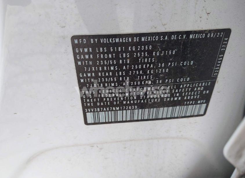 Photo 9 of 2022 Volkswagen Tiguan 2.0T SE (VIN 3VV3B7AX7NM172639)