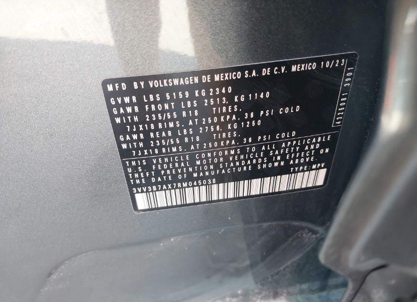 Photo 9 of 2024 Volkswagen Tiguan 2.0T SE/WOLFSBURG EDITION (VIN 3VV3B7AX7RM045038)