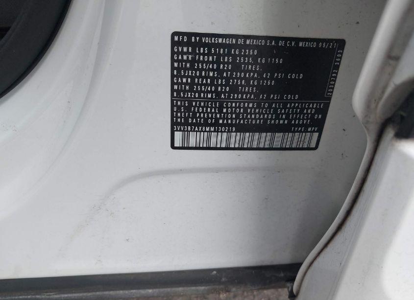 Photo 9 of 2021 Volkswagen Tiguan 2.0T SE/2.0T SE R-LINE BLACK/2.0T SEL (VIN 3VV3B7AX8MM130219)