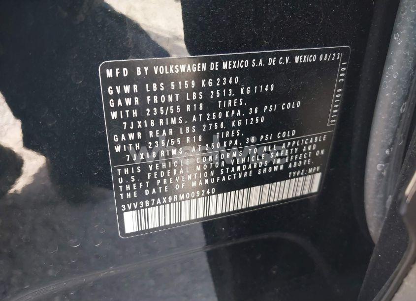 Photo 9 of 2024 Volkswagen Tiguan 2.0T SE/WOLFSBURG EDITION (VIN 3VV3B7AX9RM009240)