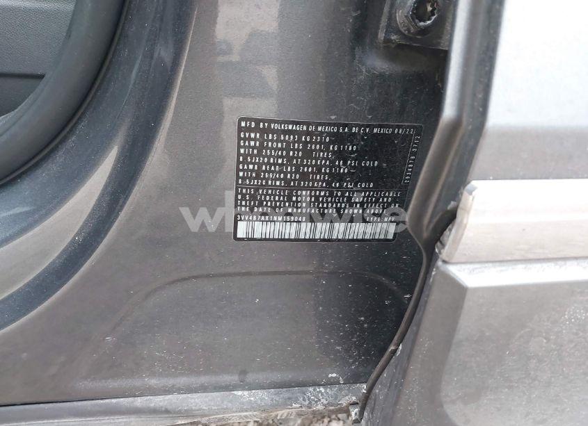 Photo 9 of 2022 Volkswagen Tiguan 2.0T SEL R-LINE (VIN 3VV4B7AX1NM159048)